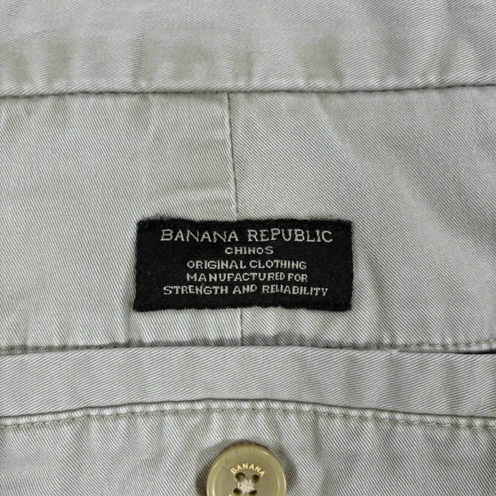 Banana Republic Fulton Skinny Chino Pants Mens Size 32x30 Gray Stretch Casual